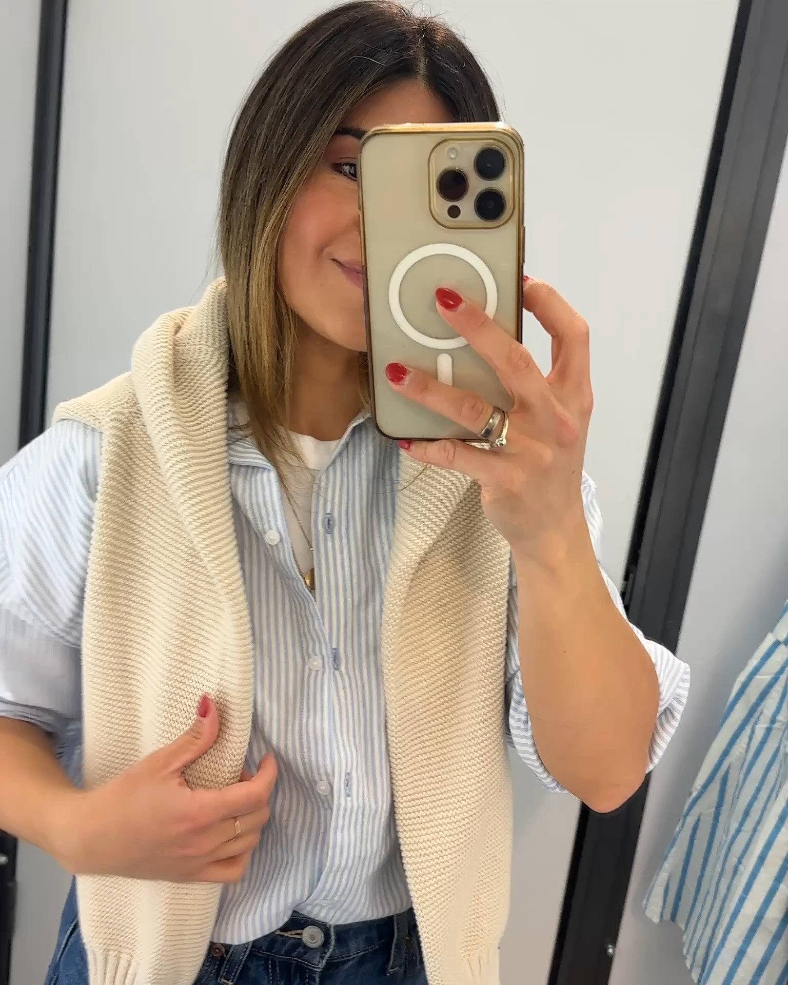 Such a timeless and classic look! These jeans are on major sale for $28 right now! They are so good ! Love the loose fit! 
Shirt size small
Jeans size 0

#LTKootd #LTKmomlife #LTKSaleAlert