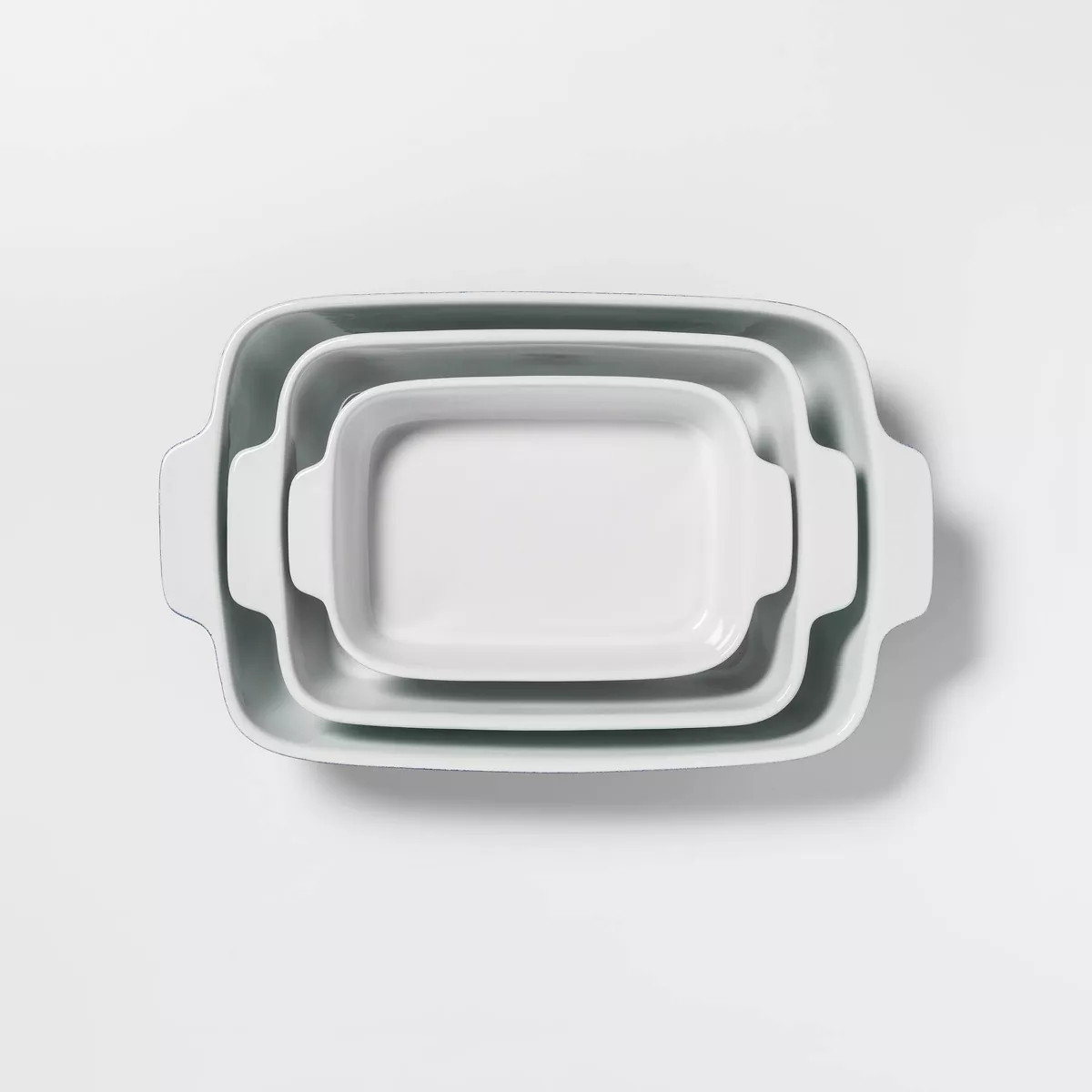 3pc Stoneware Bakeware Set Blue - Threshold™ | Target