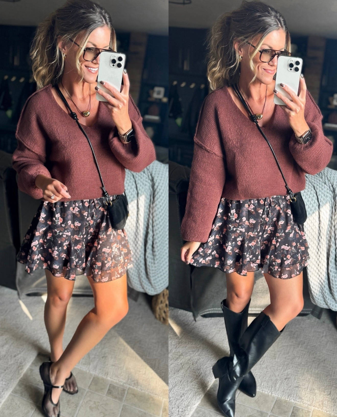 The cutest Amazon skort that looks like a skirt. 
Wearing medium in both sweater and skort 

#LTKSeasonal #LTKStyleTip #LTKWorkwear
