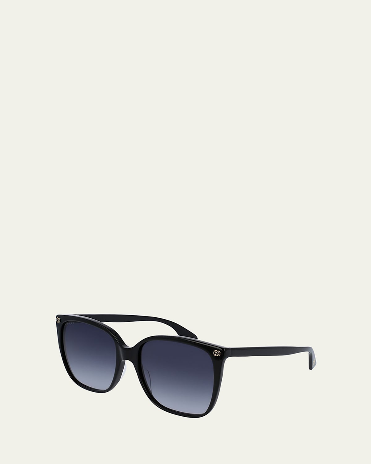 Square Acetate Sunglasses w/ Interlocking G Detail | Bergdorf Goodman