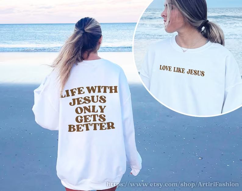 Love like Jesus Sweatshirt, Christian Sweatshirt, Faith Sweatshirt, Jesus Shirts, Religious Shirt... | Etsy (US)