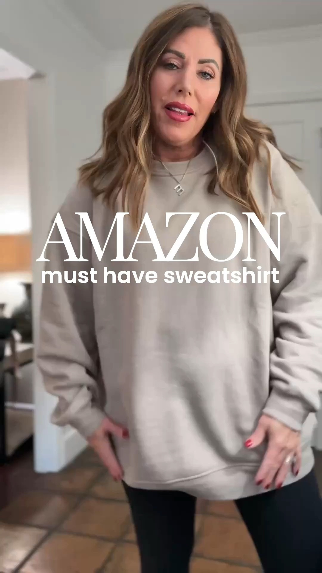 One of my favorite oversized sweatshirts from Amazon is on sale. I love this one because it is not super thick. It is a 50-50 cotton poly blend. It comes in a ton of colors and the quality is really nice. I did size up to a large just to make sure it would still fit in case it was thrown in the dryer by accident.  

*It's on sale for $23.99*

high rise Butterluxe Matte Faux Leather Leggings 28" -  size medium // on sale for $19.99

#LTKSaleAlert #LTKOver40 #LTKMidsize