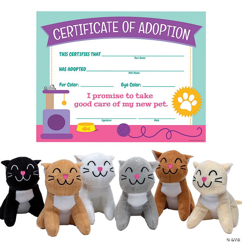 Cat Adoption Kit for 12 | Oriental Trading Company
