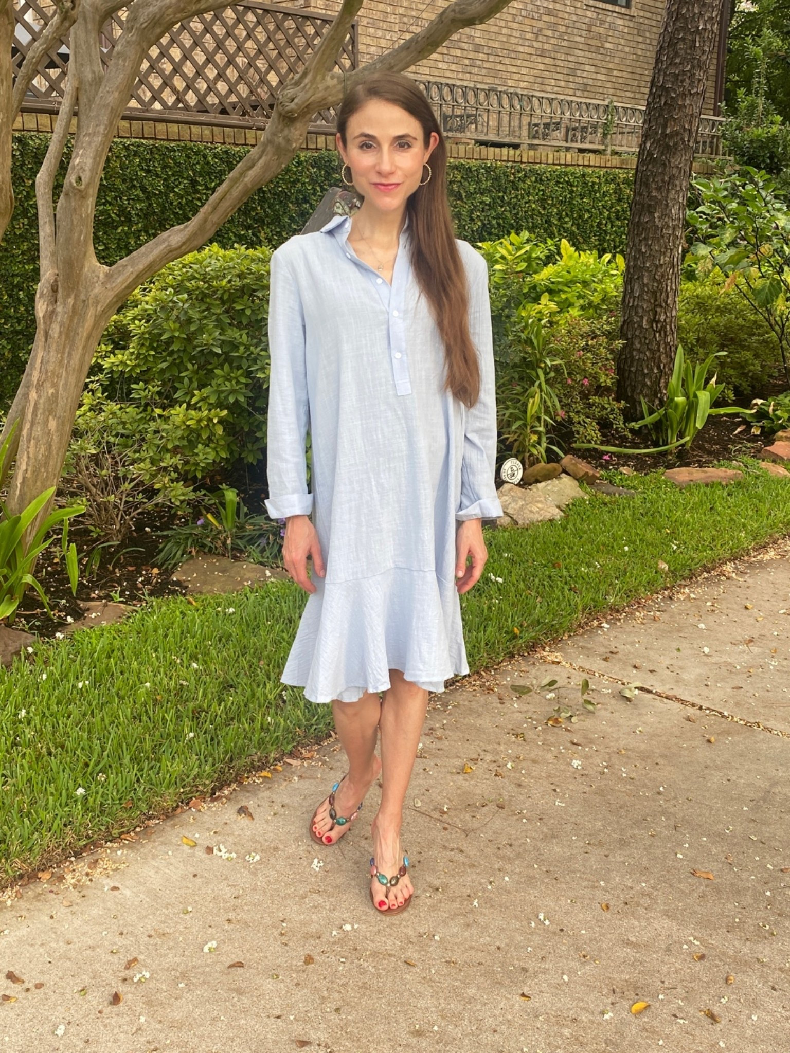 Linen shirt dress for summer

#LTKootd