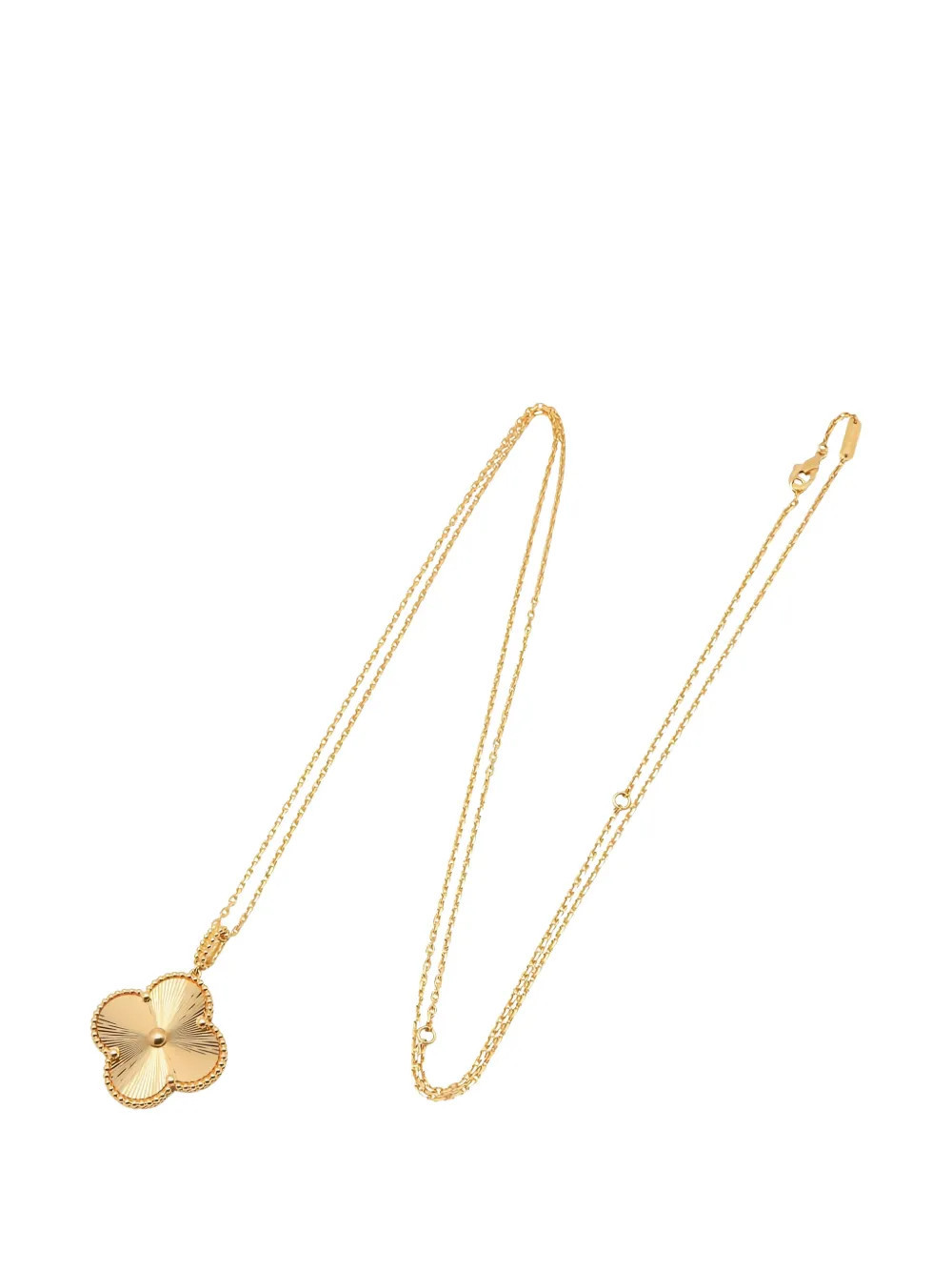Van Cleef & Arpels Pre-Owned Magic Alhambra Guilloche necklace - Gold | Farfetch Global
