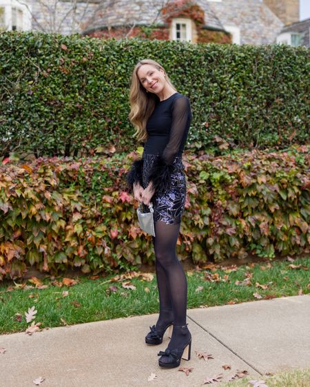 $50 off every $200 (including this look) at Saks Cyber Monday! Linking more holiday tops, skirts, and shoes in the sale too! 🪩

Size S top, 6 skirt, shoes TTS, size M tights

#LTKsalealert #LTKparties #LTKCyberWeek
