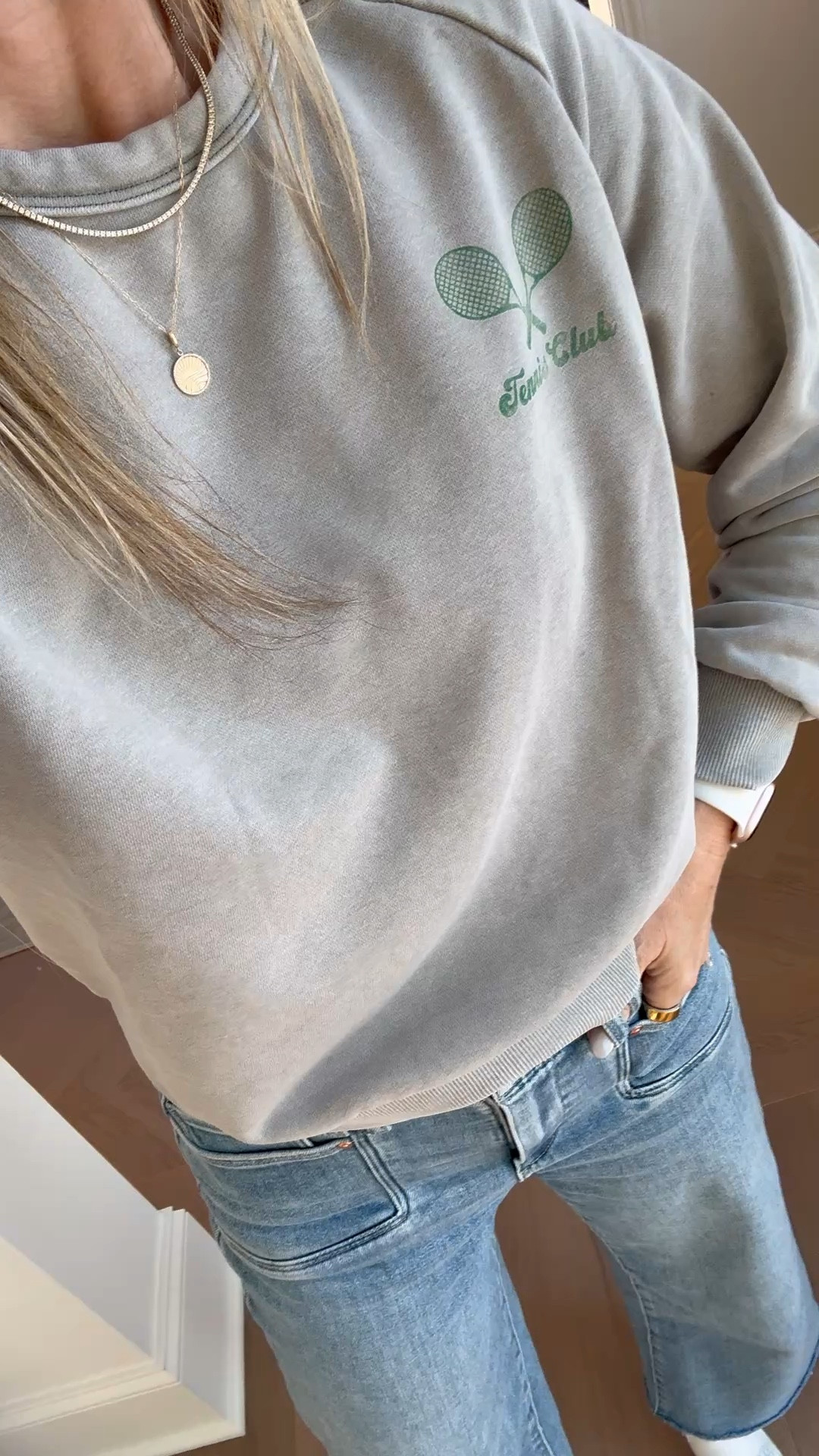 Sunday funday outfit!! Love this under $100 Anthro sweatshirt!

#LTKOver40