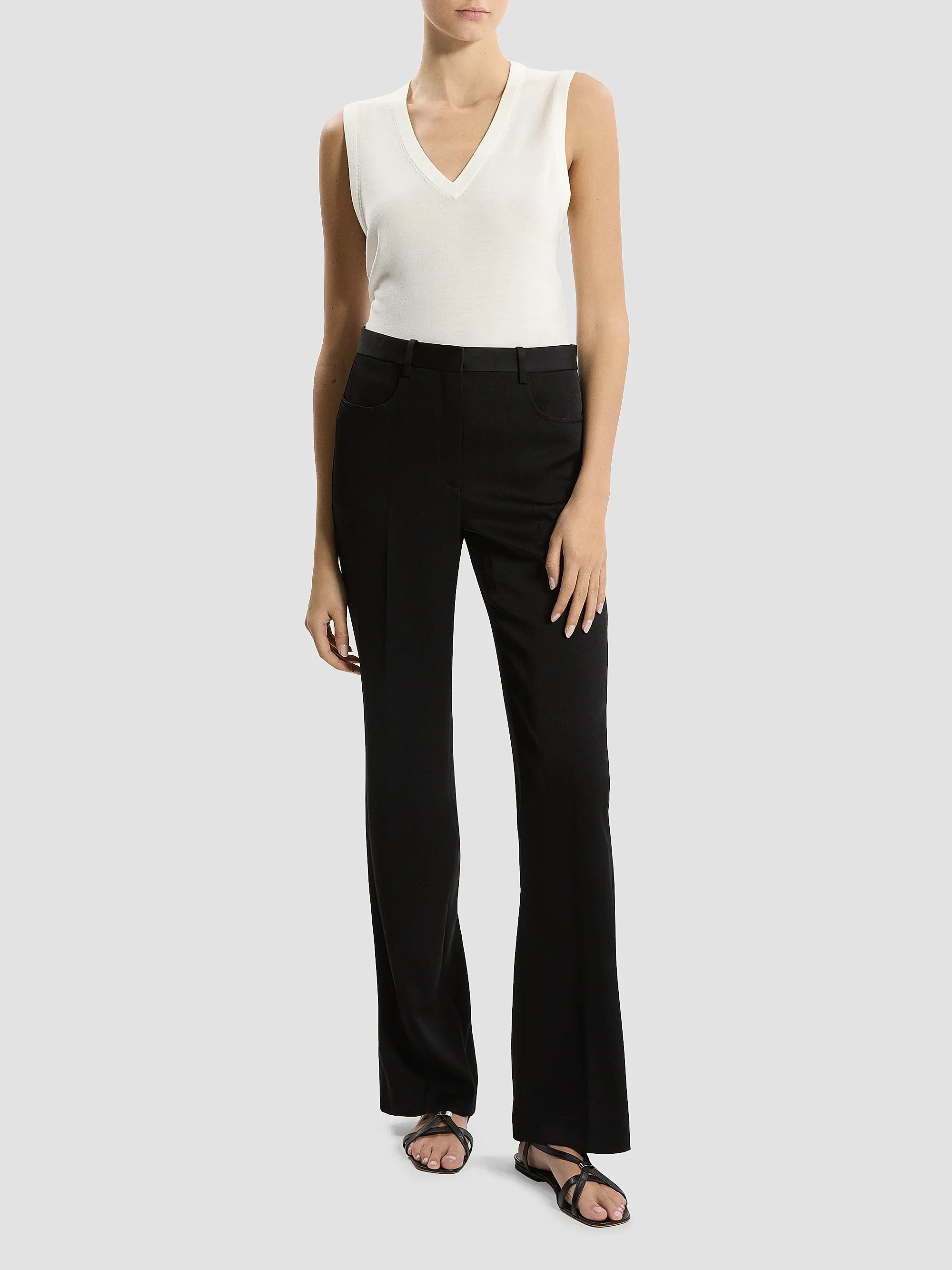 Theory Satin Straight-Leg Pants | Saks Fifth Avenue | Saks Fifth Avenue