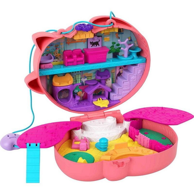 Polly Pocket Starring Shani Cuddly Cat Purse Compact Playset | Target