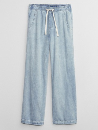 High Rise Wide-Leg Cargo Pull-On Jeans | Gap Factory