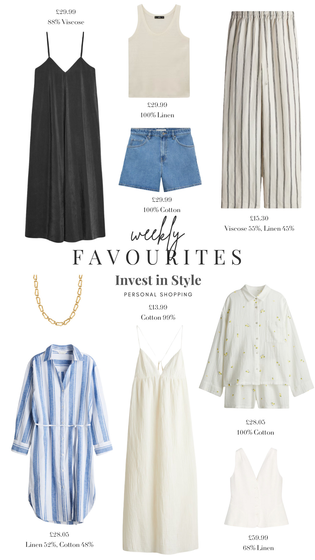 Weekly favourites💗

Use code CLARE25 for 25% off Abbott Lyon 

Summer Style, Summer Outfit Inspiration, Pajamas,  MIDI Dress, Linen Trousers, Waistcoat, Shirt Dress, Shorts, Linen Vest, Maxi Dress, Holiday Style, Holiday Inspiration, Holiday Staples 

#LTKuk #LTKsummer #LTKspring