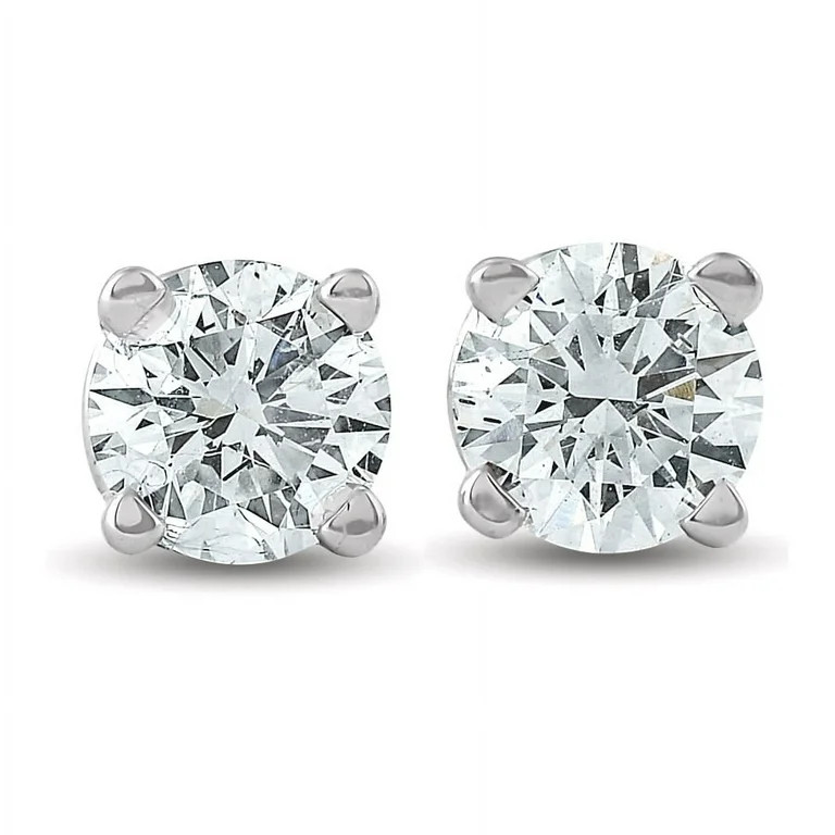 Pompeii 1/3 ctw 14k White Gold Diamond Stud Earrings (KL,I2-I3) - Walmart.com | Walmart (US)