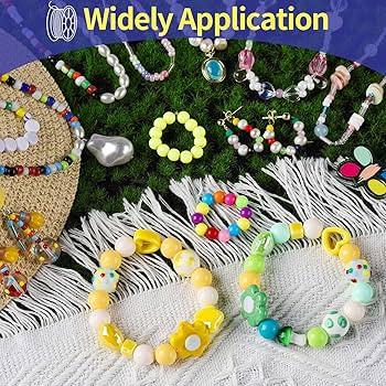 FANDAMEI 1mm Elastic Bracelet String Cord, Crystal Stretch Bead Cord for Bracelets Jewelry Making... | Amazon (US)