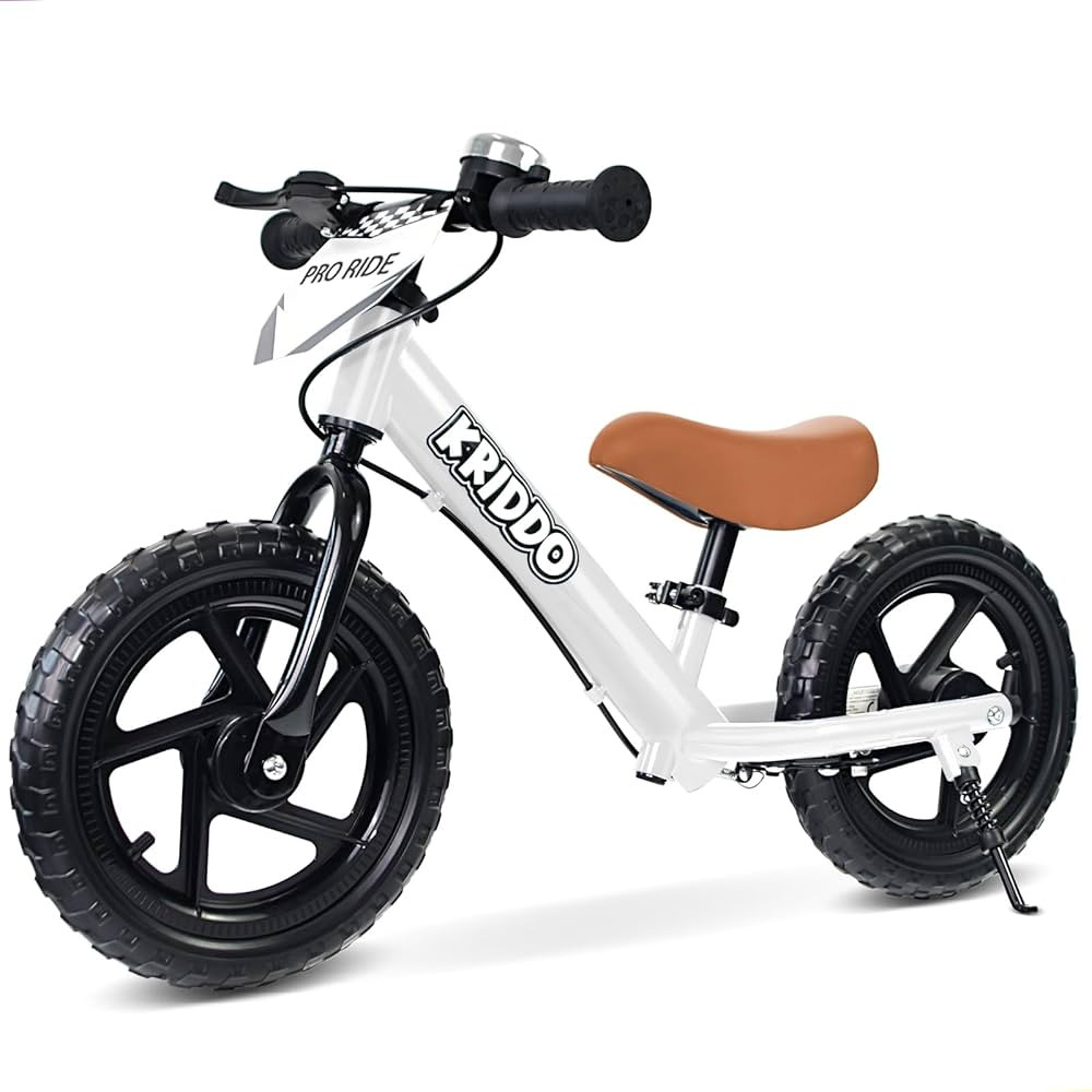 KRIDDO Pro Toddler Balance Bike for 2+ Year Old, 12 Inch Push Bicycle w Hand Brake & Kickstand, G... | Amazon (US)
