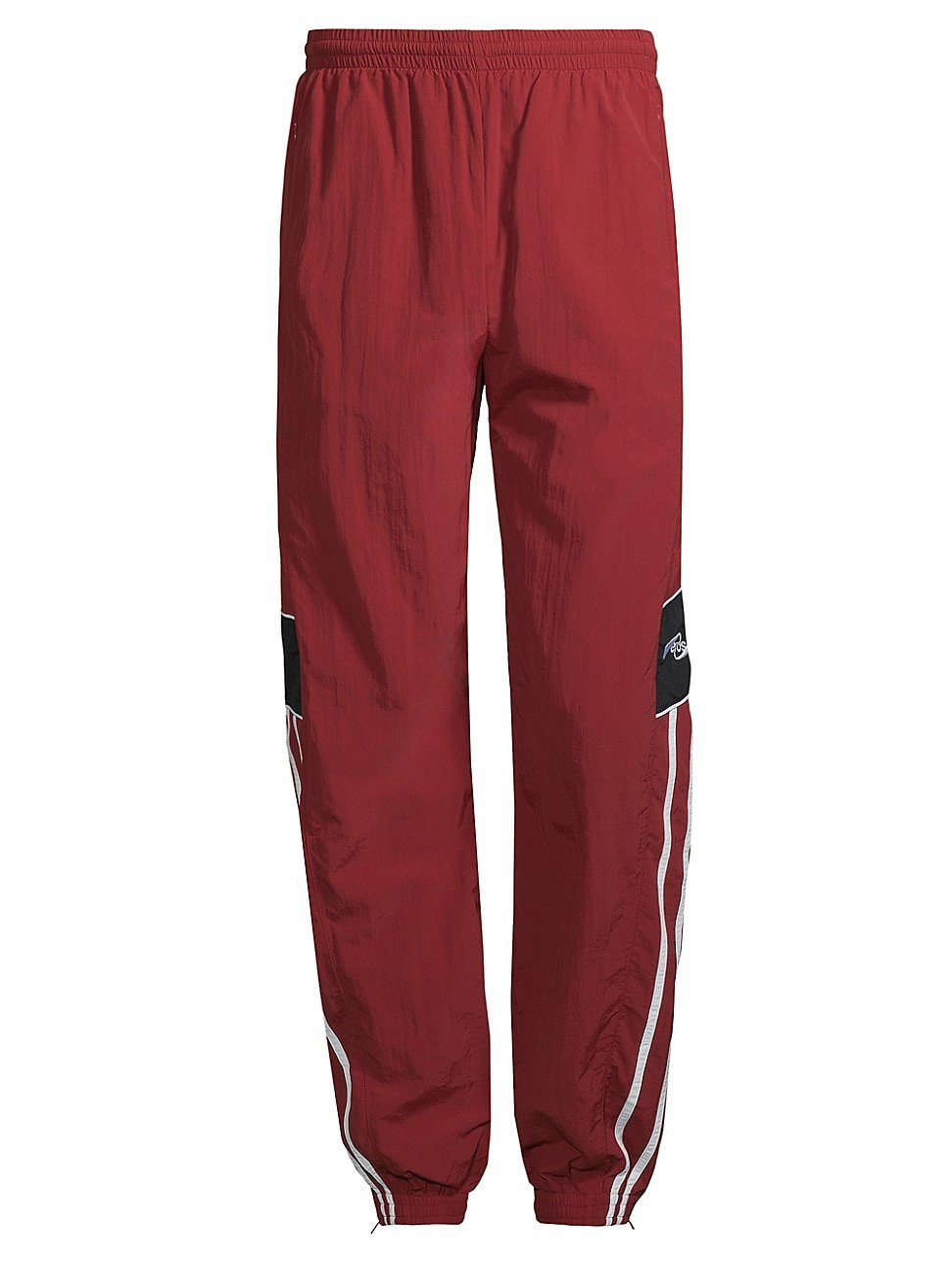 Men's Striped Track Pants - Burgundy Black - Size Small | Saks Fifth Avenue