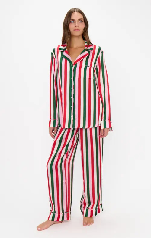Show Me Your Mumu Classic PJ Set in Jolly Stripes Silky at Nordstrom, Size Large | Nordstrom