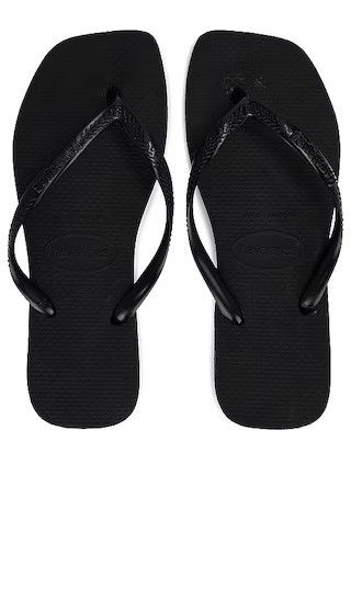 Havaianas Slim Square Sandal in Black. - size 35/36 | Revolve Clothing (Global)