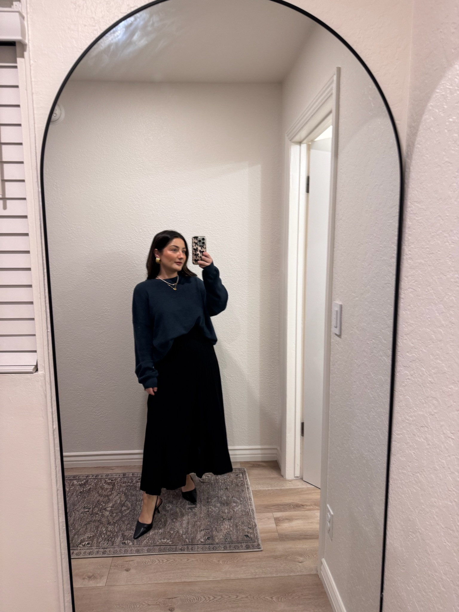 Favorite oversized sweater and skirt! The sweater is oversized and so comfortable and the pleated skirt is flowy and flattering! 

Sweater size small
Petite friendly skirt size small 

5'0" 140lbs

#LTKFindsUnder50 #LTKWorkwear #LTKPetite