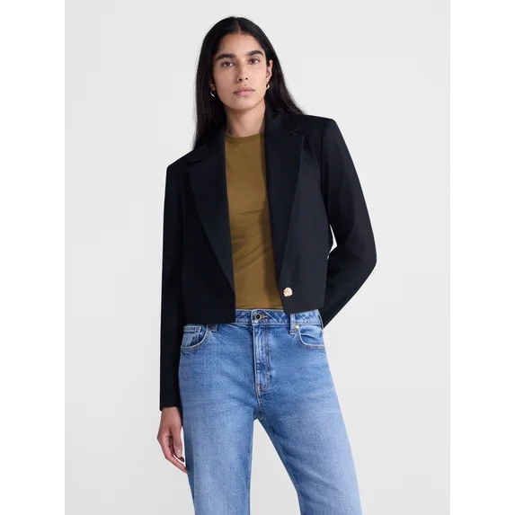 Scoop Women's and Women's Plus Ribbed Back Blazer, Sizes XS-4X | Walmart (US)