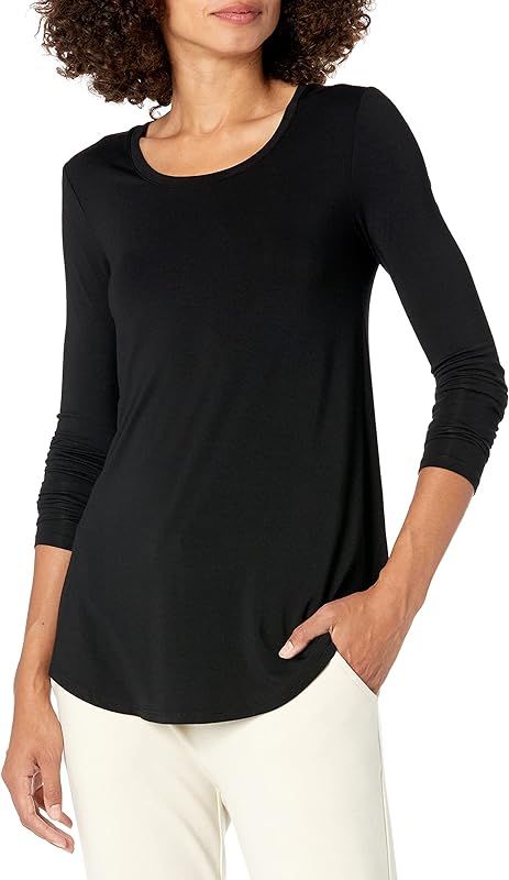 Women's Jersey Relaxed-Fit Long-Sleeve Scoopneck Swing Tunic (Previously Daily Ritual) | Amazon (US)