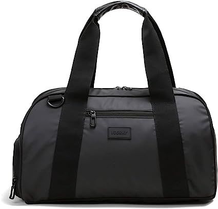 Vooray Burner Gym Duffel, Small Gym Bag with Shoe Pocket, 16" Compact Duffel Bag (Matte Black) | Amazon (US)