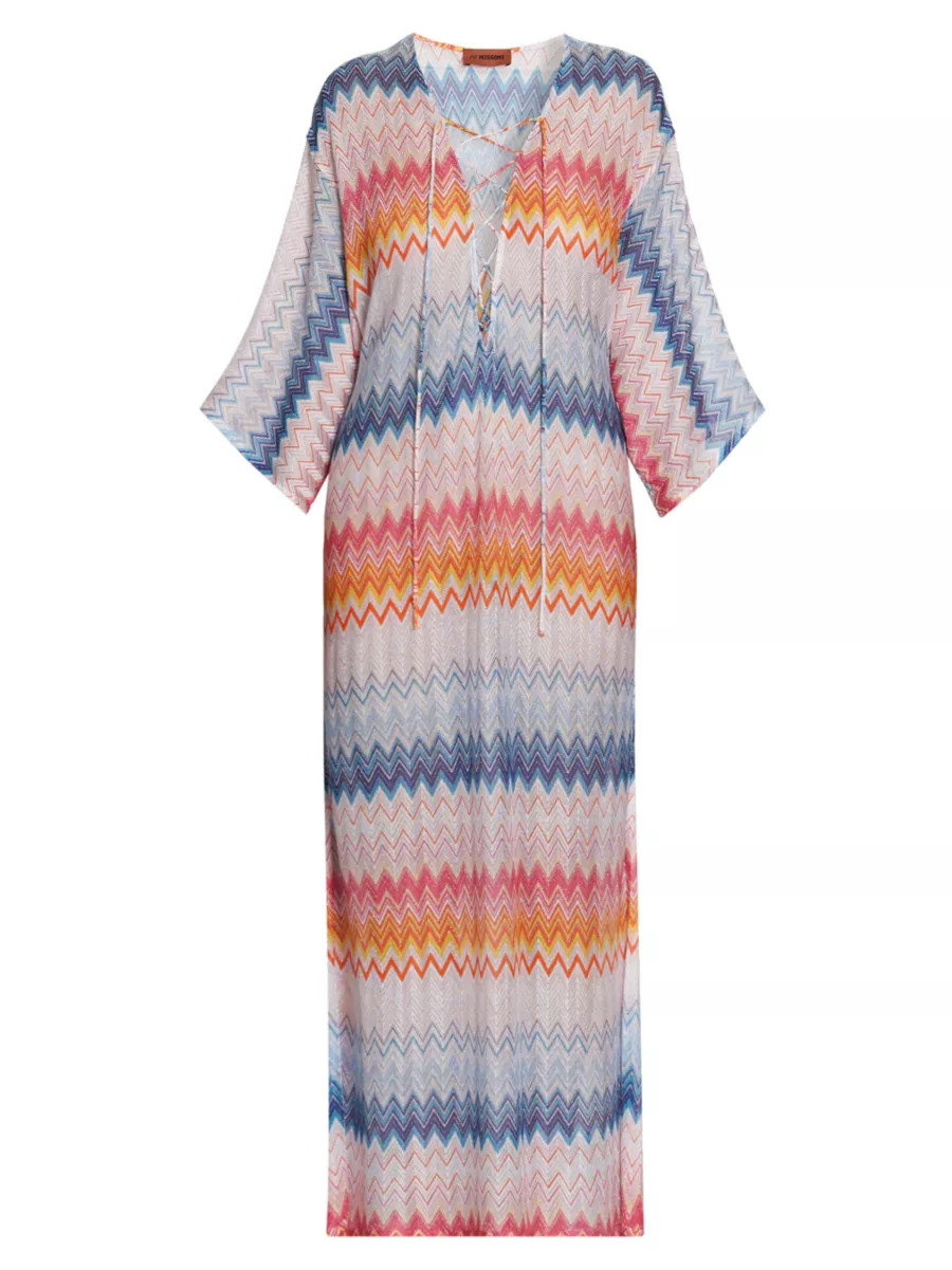 MissoniChevron Lace-Up Long Cover-Up | Saks Fifth Avenue