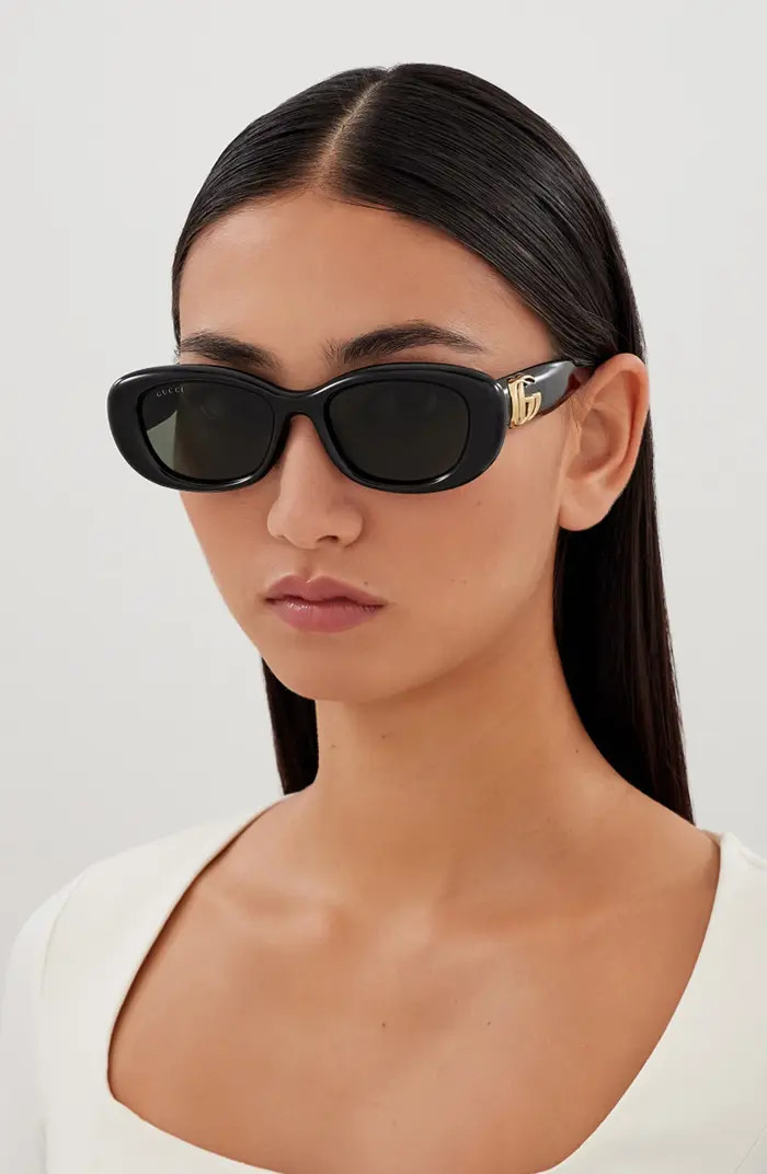 53mm Polarized Oval Sunglasses | Nordstrom