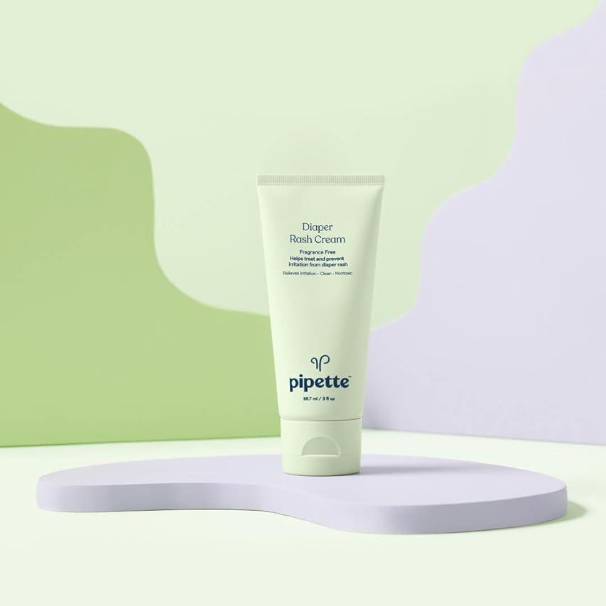 Pipette Diaper Rash Cream, Relieve & Prevent Diaper Rash with Non-Nano Zinc Oxide, Fragrance-Free Ba | Amazon (US)