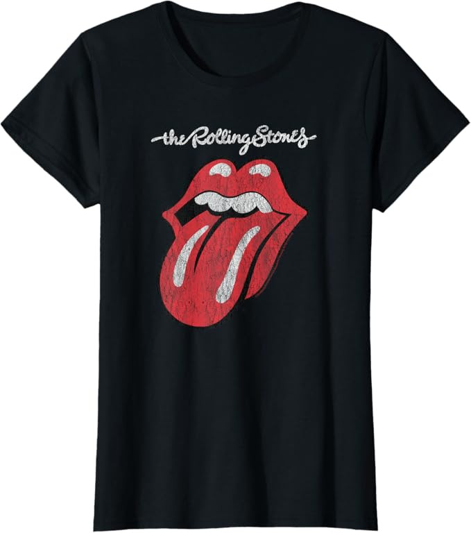 Rolling Stones Official Script Tongue T-Shirt | Amazon (US)