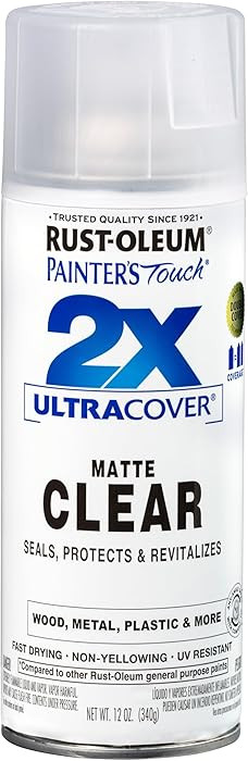 Rust-Oleum 249087 Painter's Touch 2X Ultra Cover Spray Paint, 12 oz, Matte Clear | Amazon (US)