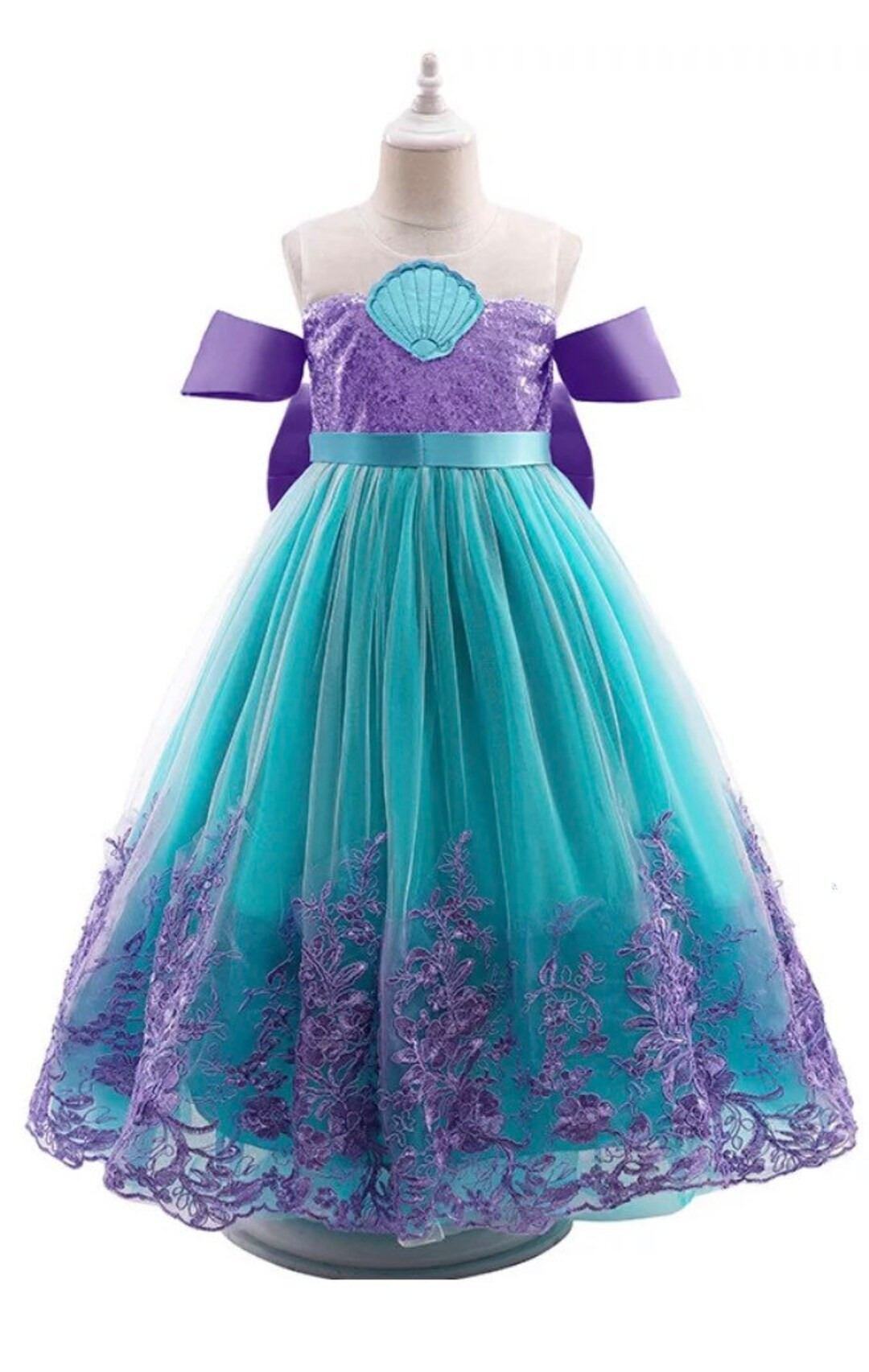 Kids Girls Mermaid Princess Ariel Dress Mermaid Party Dress - Etsy | Etsy (US)