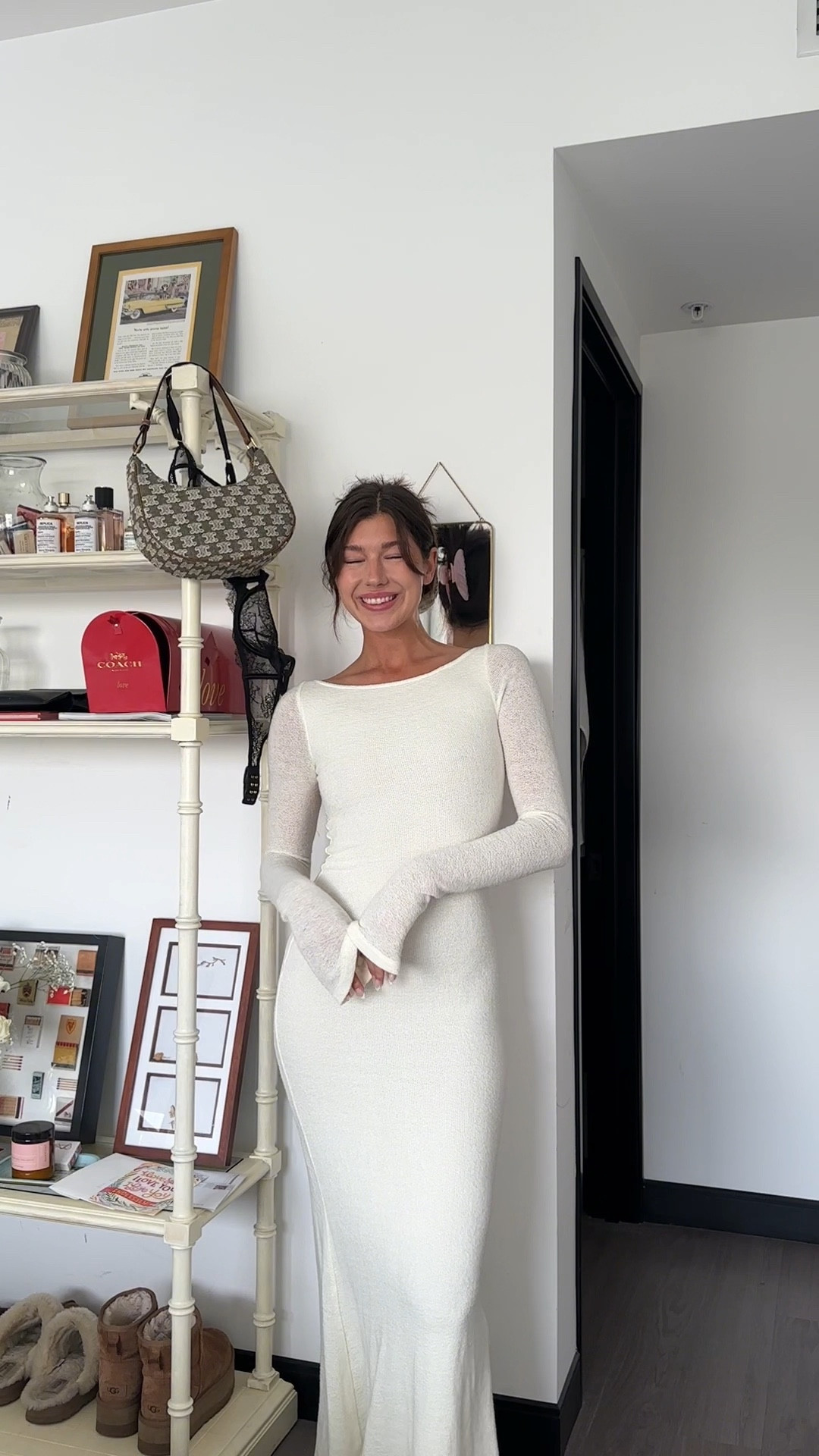 The most flattering long sleeve low back maxi dress 

#LTKSeasonal #LTKVideo #LTKstyletip
