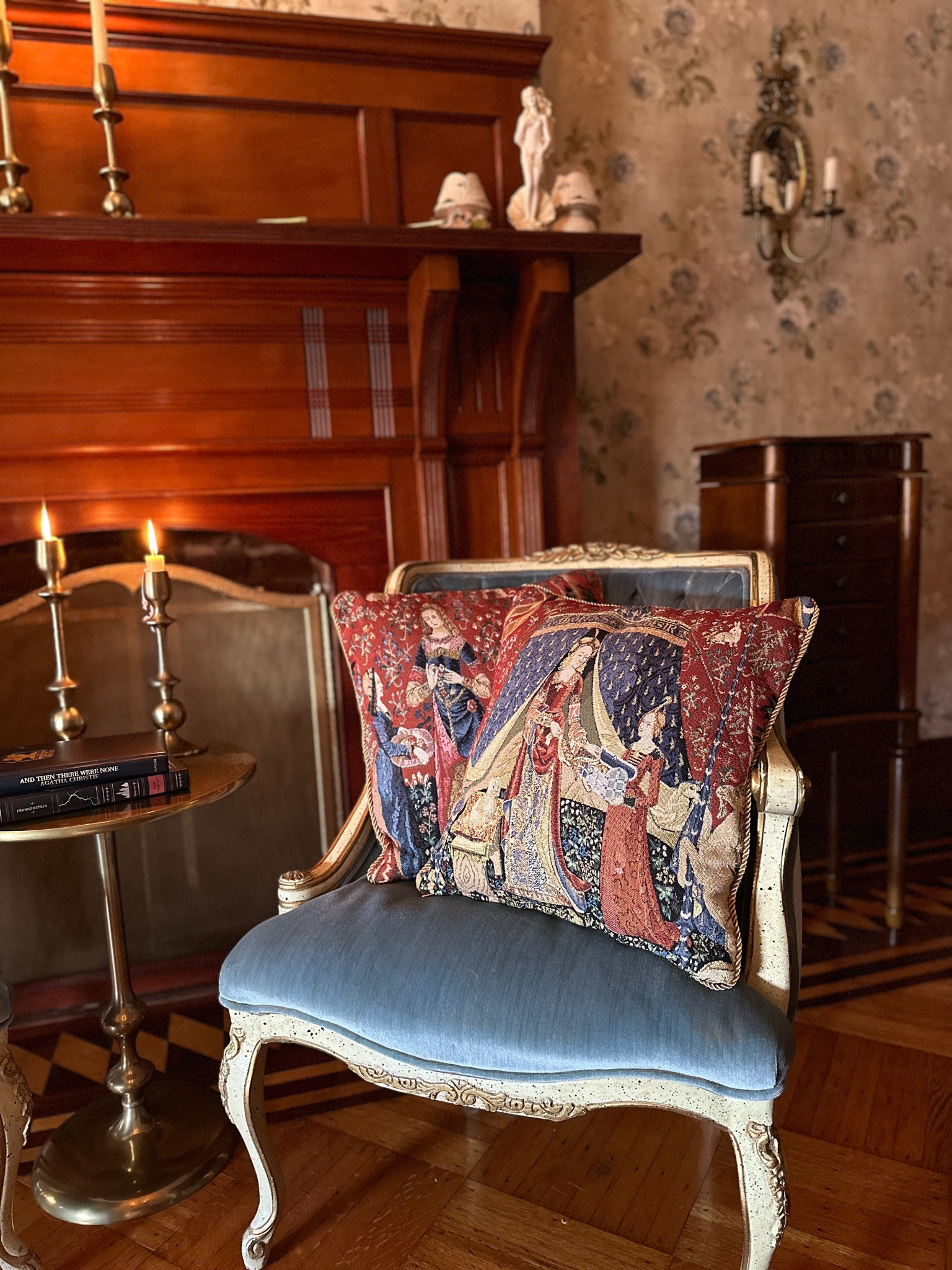 Lady & the unicorn tapestry pillows - the same tapestry that is in the Gryffindor common room. Harry Potter fans 🫶🏼

#LTKSeasonal #LTKhome