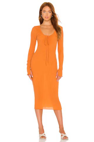 Camila Coelho Naya Midi Dress in Sunset Orange from Revolve.com | Revolve Clothing (Global)