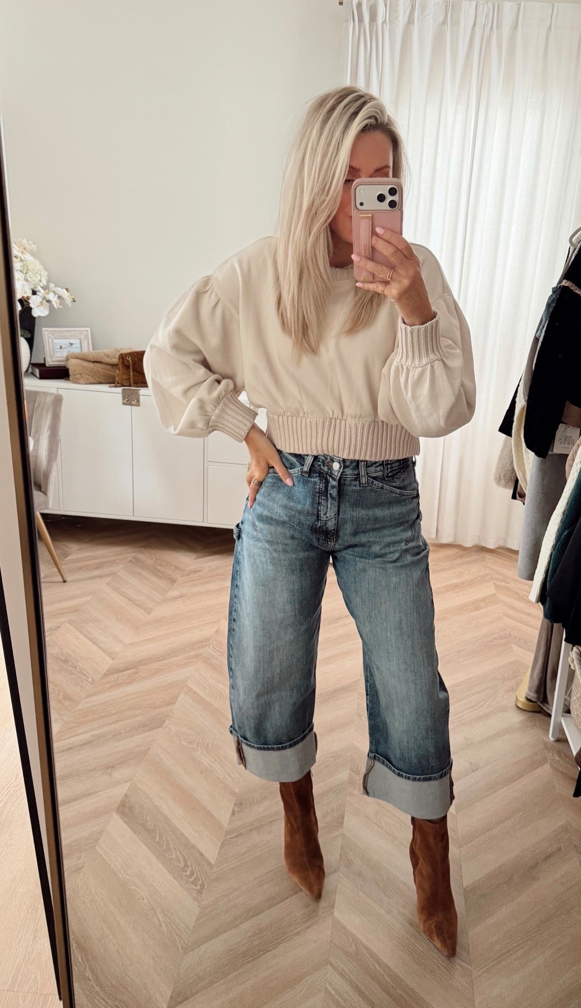 New arrival! These jeans in a new wash! I love them! Size up one if in between! 
Sweater wearing small.

Outfits. Date night. Jeans. Denim. Spring. 

#LTKWorkwear #LTKootd #LTKSeasonal