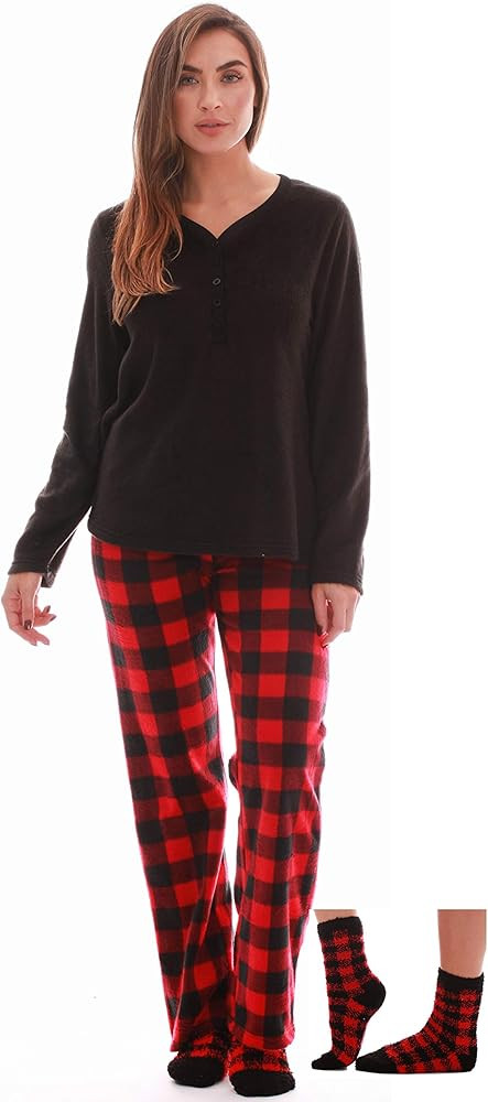 Just Love Womens Ultra-Soft Pajama Pant Set with Matching Socks | Amazon (US)