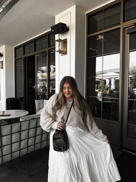 xl in skirt & xxl in sweater 🕊️

white maxi skirt // white skirt // aerie // cropped sweater // spring outfit // boho outfit inspo

#LTKmidsize #LTKfindsunder100 #LTKstyletip