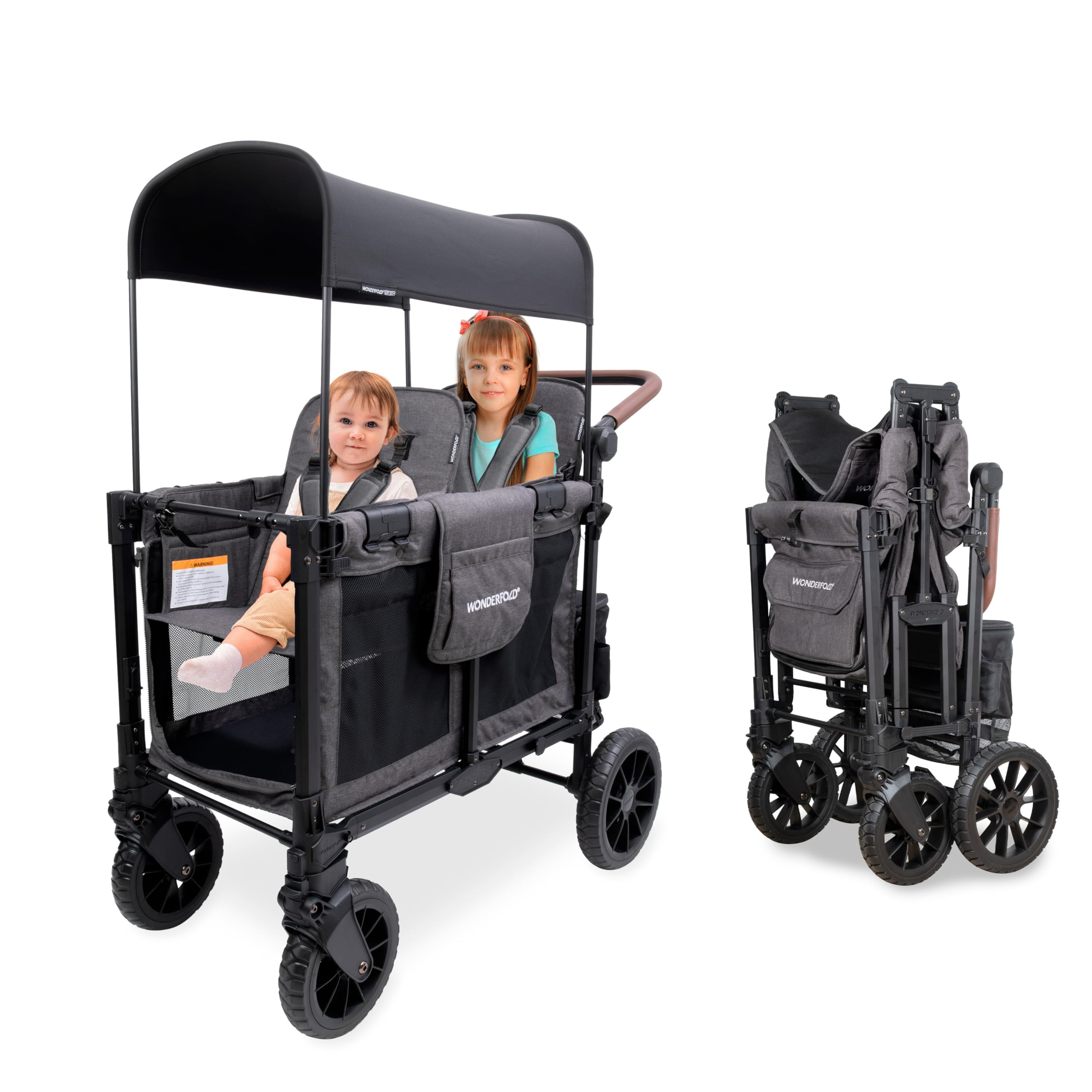 WONDERFOLD W2 Luxe Pro Stroller Wagon (2 Seater) - Collapsible Wagon Stroller with Seats Featurin... | Amazon (US)