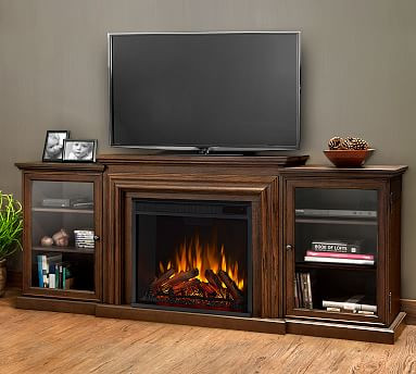 Real Flame® 72" Frederick Electric Fireplace Media Cabinet | Pottery Barn (US)