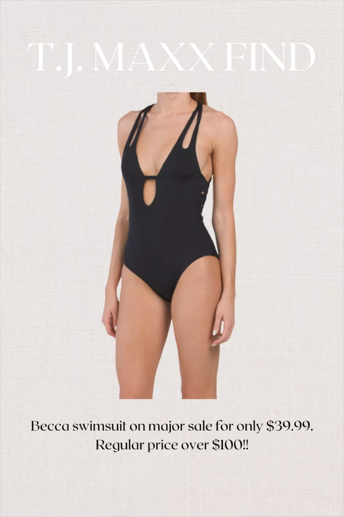 Striped Plunging Neck One Piece … curated on LTK