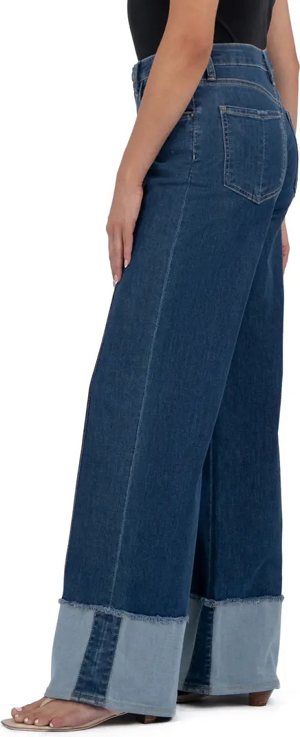 KUT from the Kloth Margo Cuffed Pintuck Wide Leg Jeans | Nordstrom | Nordstrom