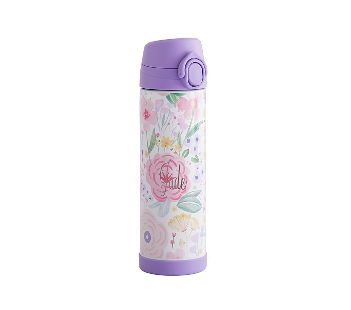 Mackenzie Lavender Floral Blooms Water Bottles | Pottery Barn Kids