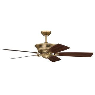 CRAFTMADE Forum 52 in. Indoor Dual Mount Satin Brass Finish Ceiling Fan w/Smart Wi-Fi Enabled Rem... | The Home Depot