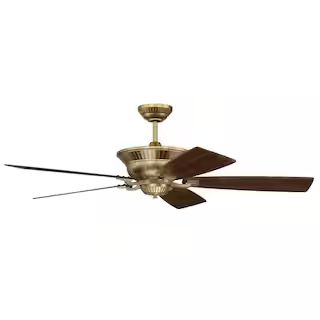 CRAFTMADE Forum 52 in. Indoor Dual Mount Satin Brass Finish Ceiling Fan w/Smart Wi-Fi Enabled Rem... | The Home Depot