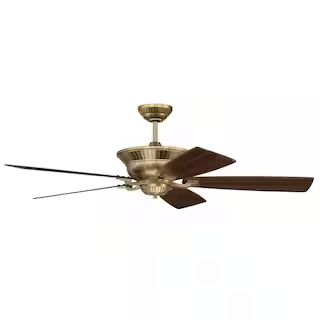 CRAFTMADE Forum 52 in. Indoor Dual Mount Satin Brass Finish Ceiling Fan w/Smart Wi-Fi Enabled Rem... | The Home Depot