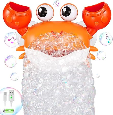 Gigilli Crab Baby Bath Toys, Rechargeable Bath Bubble Machine for Toddlers 6-12 12-18 Months, Aut... | Amazon (US)