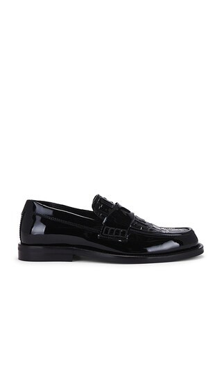 Wirdo Patent Monogram Loafers in Black | Revolve Clothing (Global)