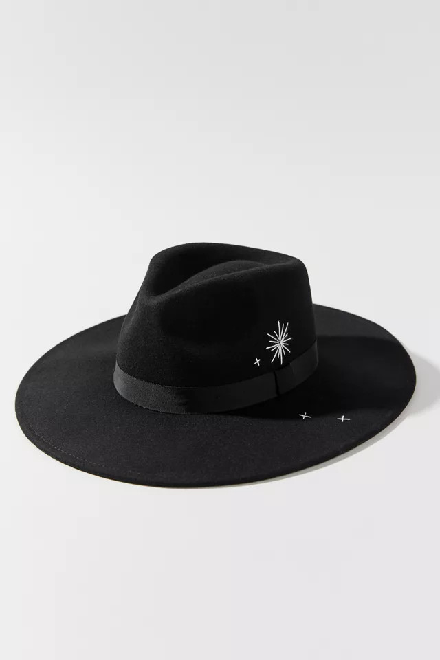 Embroidered Felt Panama Hat | Urban Outfitters (US and RoW)