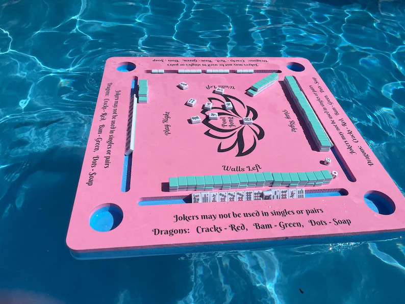 PREORDER. Delivery Approx May 1st, Mahjong for the Pool! Pooljong, Floating Mahjong Game Table (t... | Etsy (US)