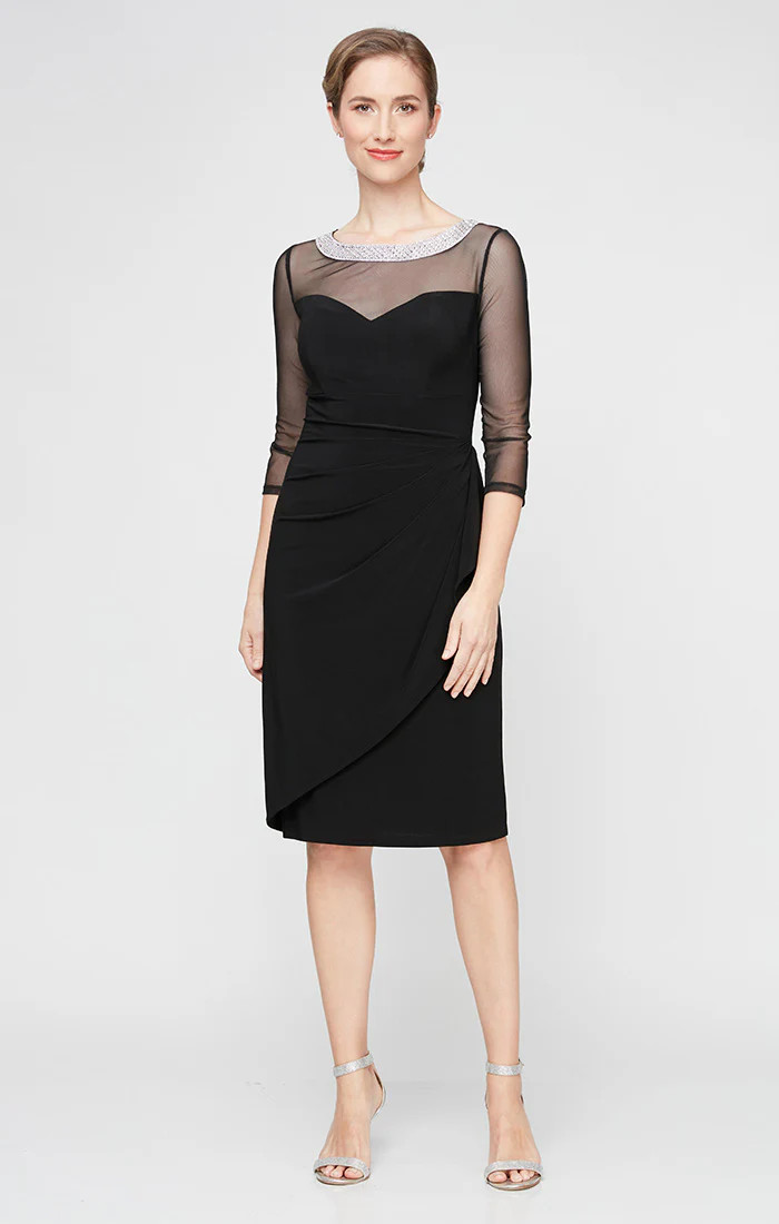 Sheath Matte Jersey Cocktail Dress | Alex Evenings